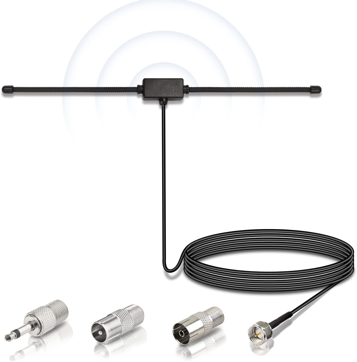 Bingfu Dab FM Radio Antenna Dippole Antenna with 3M Extension Cable for Bose Wave Portable Radio Receiver System Stereo Tuner AV HiFi Amplifier