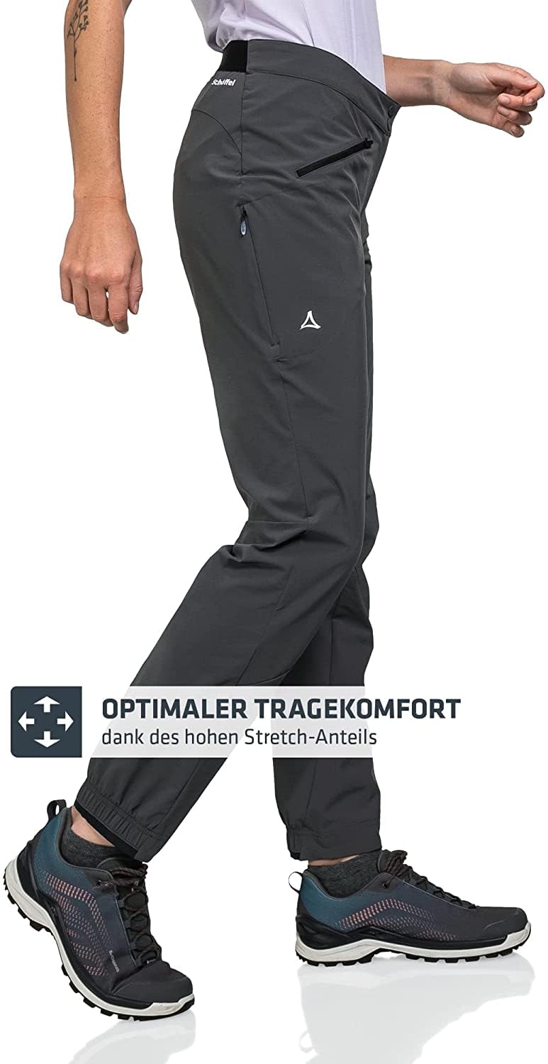 Schöffel Damen Pants Hestad L, robuste, schnell trocknende Outdoor Hose, Damen Hose mit bequemer Passform und vorgeformtem Knie – Ansicht 3