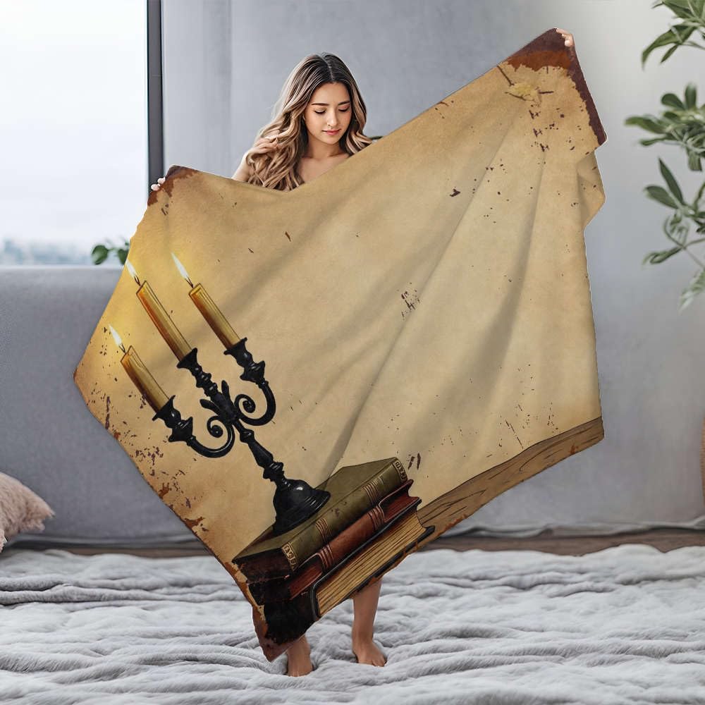 Couverture en flanelle livres vintage cadeau idéal pour bibliophile