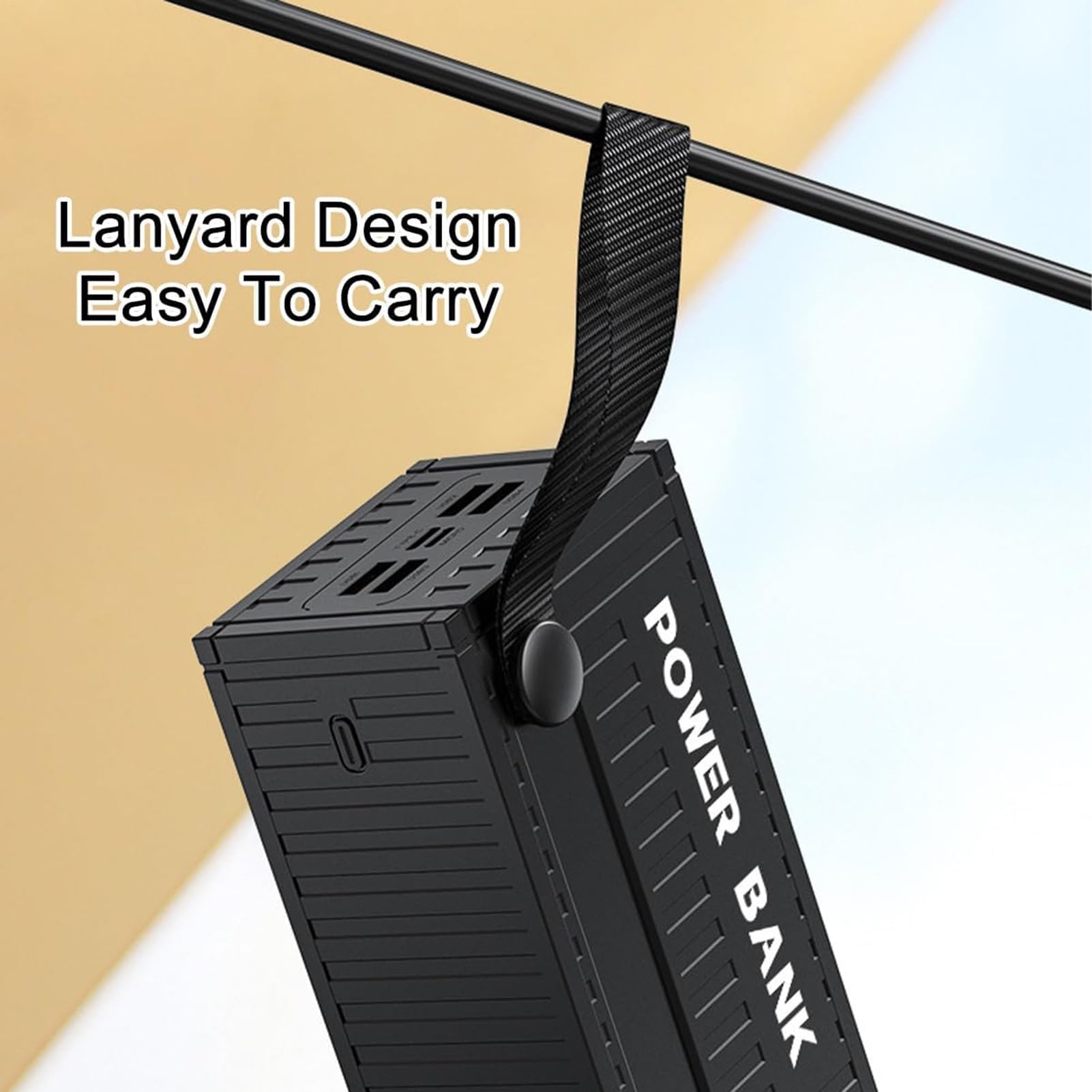 Power Bank 50000mAh Batería Externa, Cargador Portátil, Banco De Energía Portátil Carga Rapida 66w, Multifuncional para Teléfono con Pantalla LED para Senderismo, Camping, Viajes Al Aire Libre