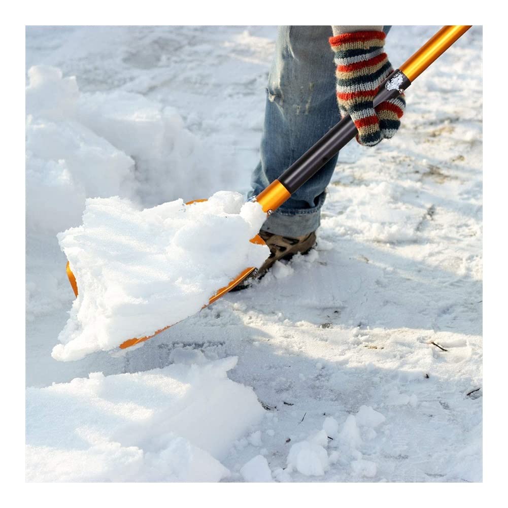 Rascador de hielo para coche Pala Plegable Retráctil, Herramientas Supervivencia Pala Nieve Para Exteriores Aleación Aluminio Pala Hielo Herramienta Removedora De Nieve Invierno Rascadores de hielo pa