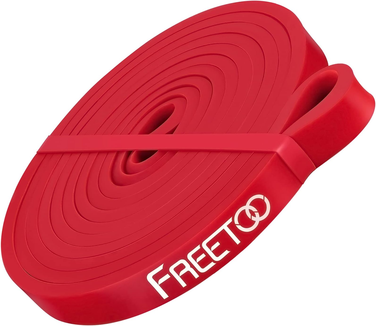 FREETOO Resistance Band Latex Durable Pull Up Assist Band for Powerlifting and Yoga Premium Workout Stretch Exercise Loop Band for Men Women Stretch Exercise Fitness Band (Red,208x1.3cm)