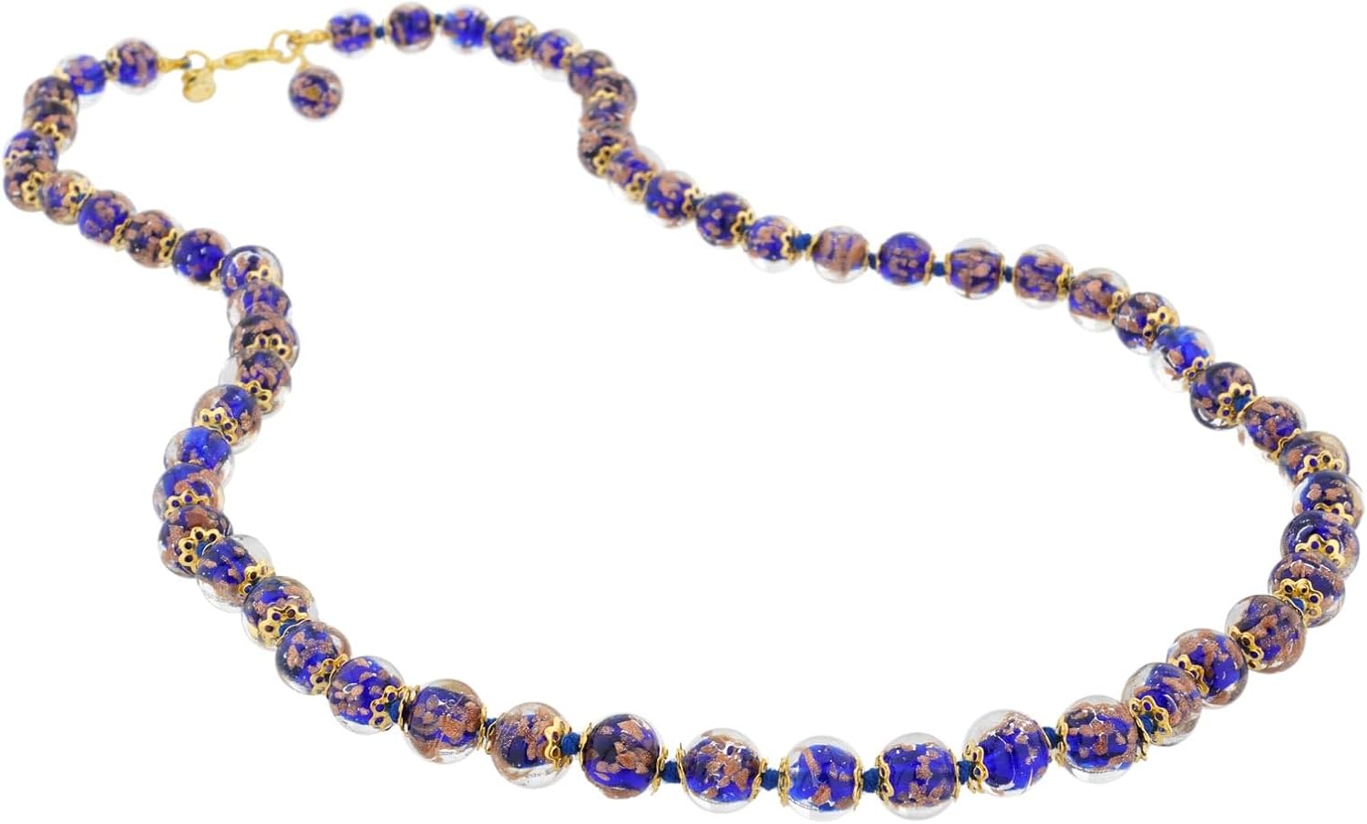 Glass Of Venice Murano Glass Sommerso Long Necklace - Navy Blue