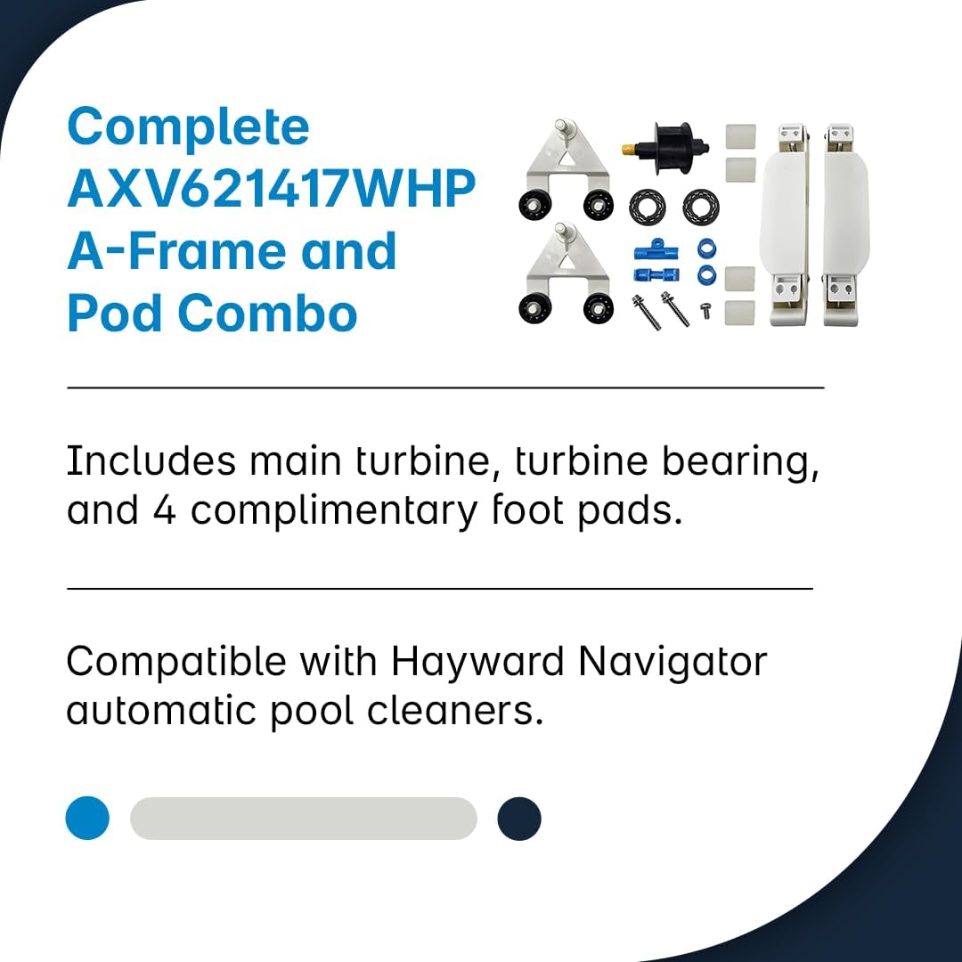 Carjo AXV621417WHP A-Frame & Pod Combo Replacement Kit for Hayward® Pool Vacuum - Perfect Tune-Up Pool Accessories for Navigator, Pool Vac XL, and Navigator Pro Pool Cleaners