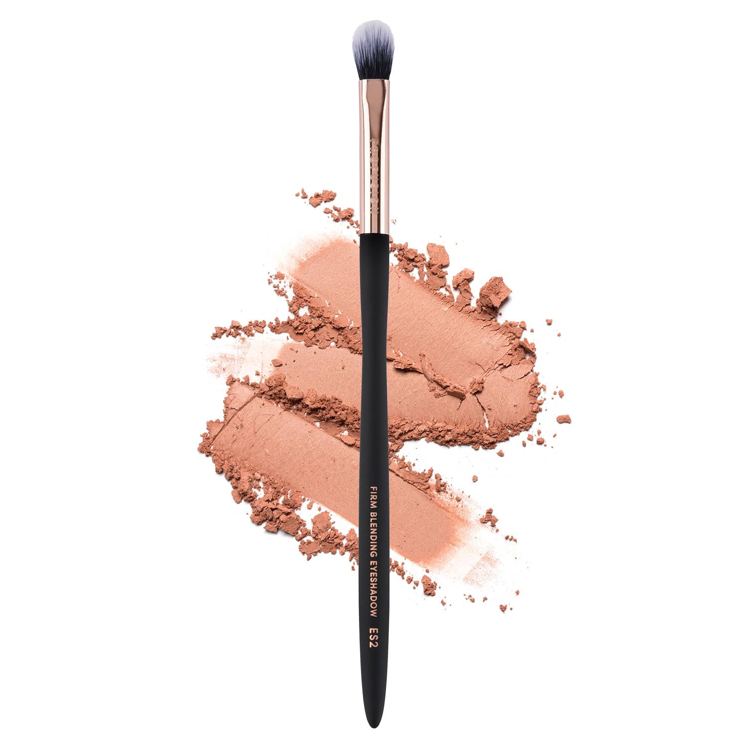 Profusion Cosmetics Firm Blending Eyeshadow Brush – Synthetic Fibers for Smooth Shading & Precision Blending, Waved handle Design, Vegan & Cruelty-Free Makeup Tool