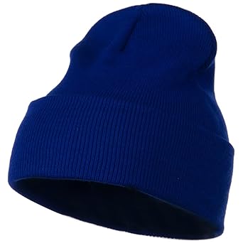 Buy 12 Inch Long Knitted Beanie - Black OSFM at Amazon.in