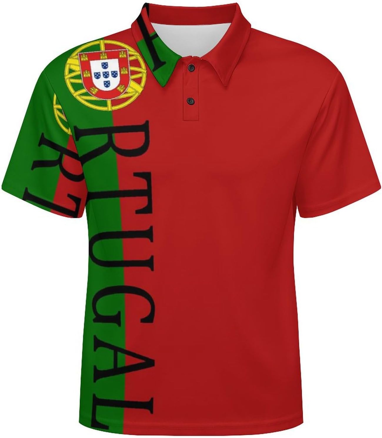 Portugal Soccer Football Mens Polo Shirt Short Sleeve Top Tee Casual T-Shirt