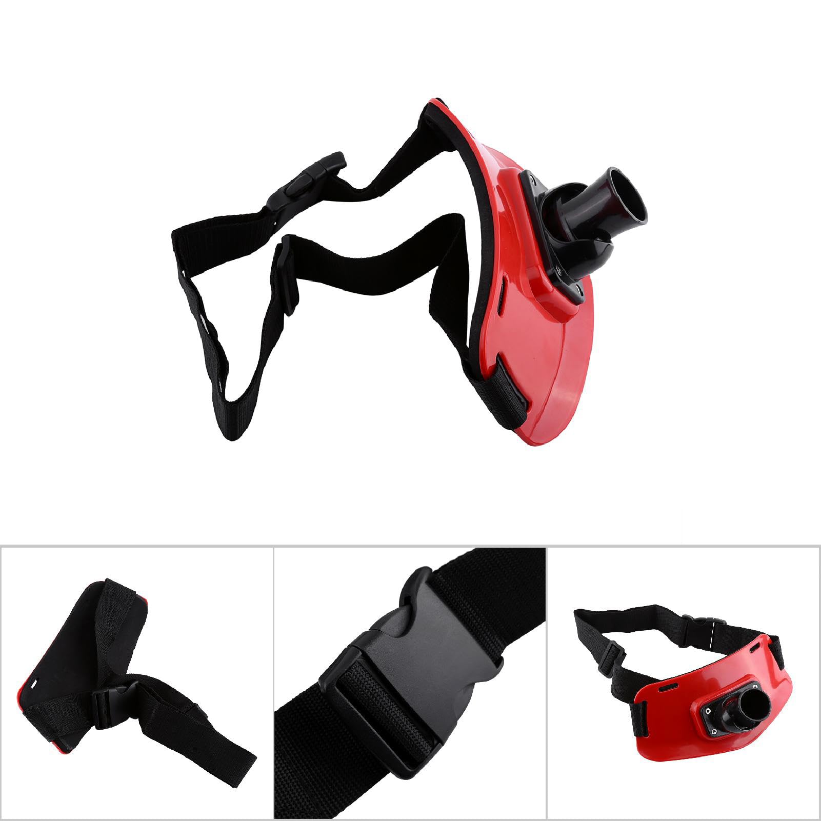 3 Colors Stand Up Belt Rotary Fishing Rod Holder Back Padded Fishing Fighting Rod Belt (Red)