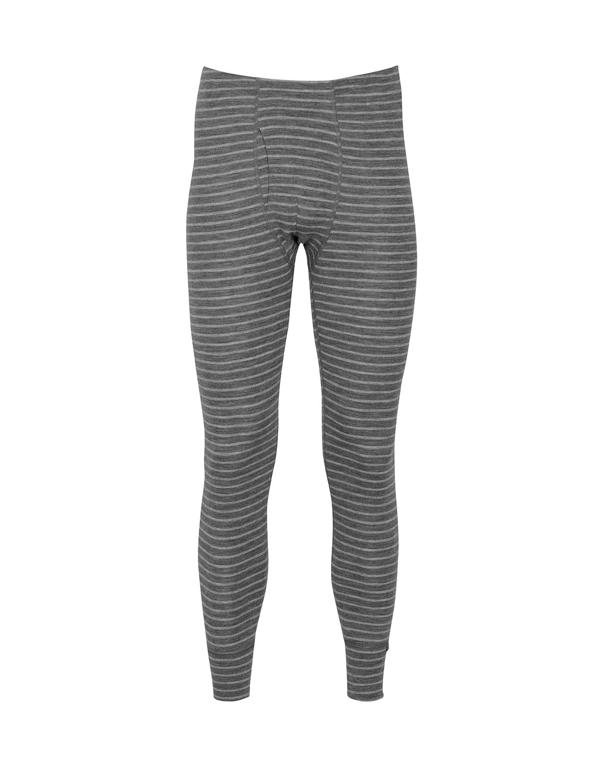 Dilling Men's Grey Stripe Merino Wool Long Johns - Thermal Leggings Xxl