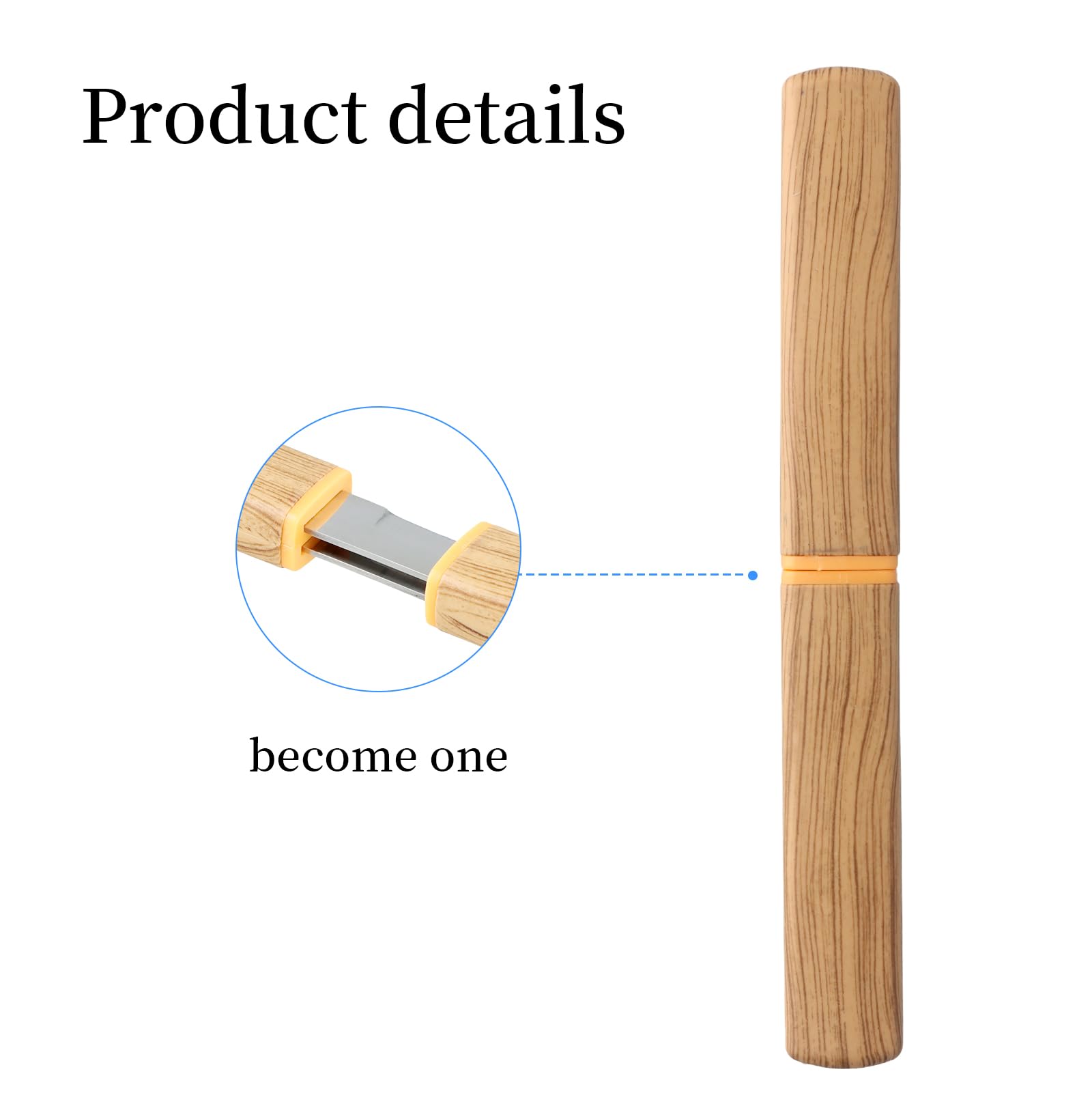 Cuchillo de caza 2 en 1 para exteriores, cuchillo de caza con vaina, 18,5 cm, cuchillo de caza doble, cuchillo profesional para exteriores con mango de madera para actividades al aire libre