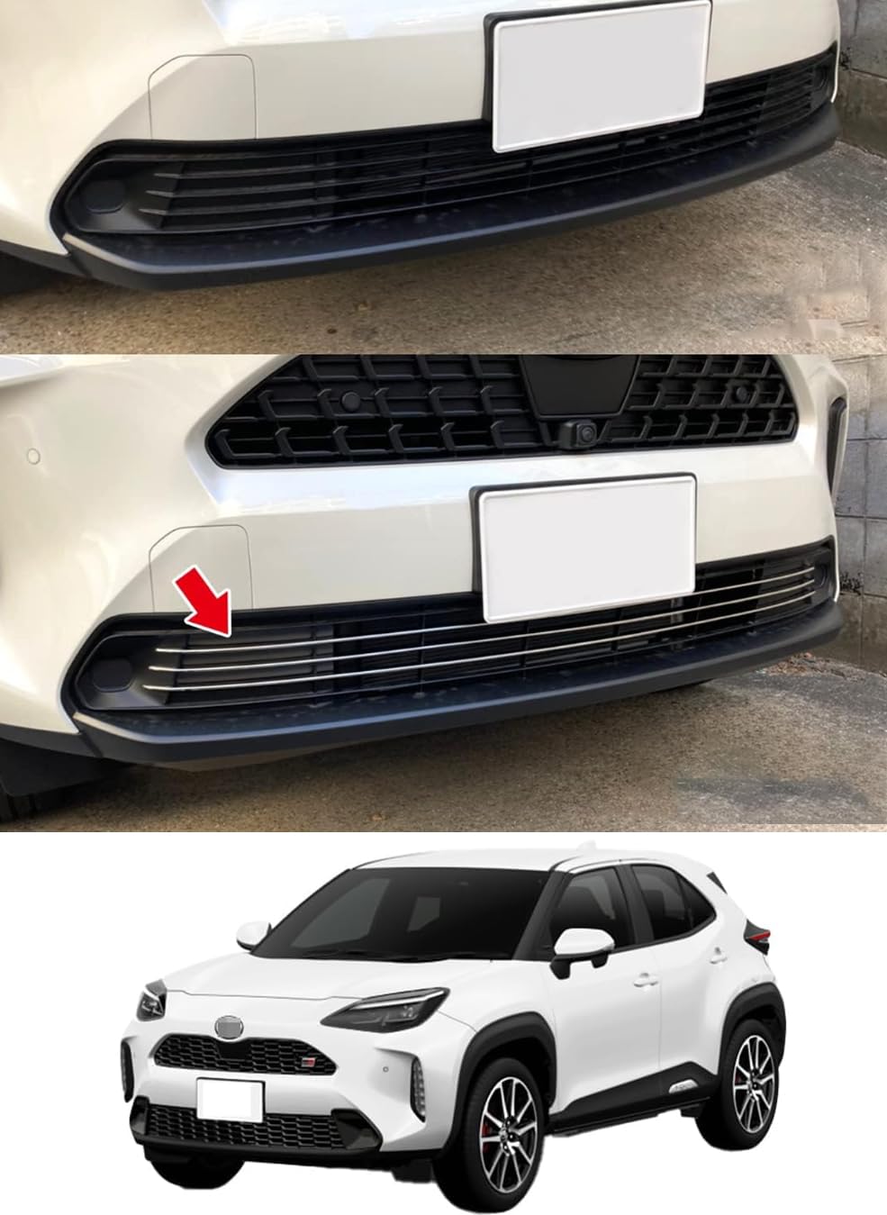 マモル様トヨタ ヤリスクロス フロントバンパー 白 マモル様トヨタ ヤリスクロス フロントバンパー 白