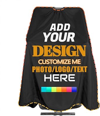 Custom Barber Cape Personalized Photo Logo Text Hair Cutting Cape Salon Haircut Kit Hairdressing Apron for Barbershop