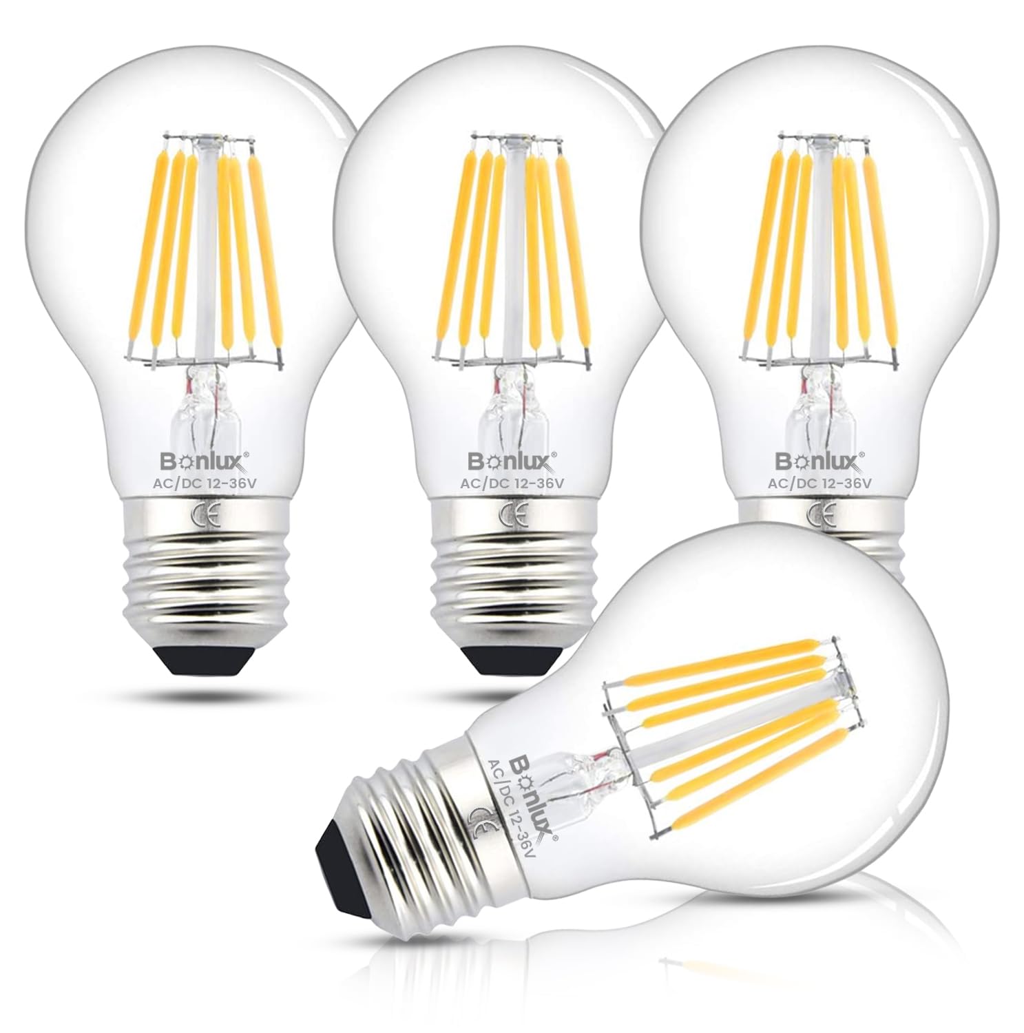 Sphoon Bombilla LED Regulable De 100 W, 120 W, Equivalente A Incandescente, A19/A60, 12 W, 1521 LM, Bombillas Edison Estándar E26, Bombillas Decorativas De Filamento E26, Blanco Cálido 2700 K, CRI