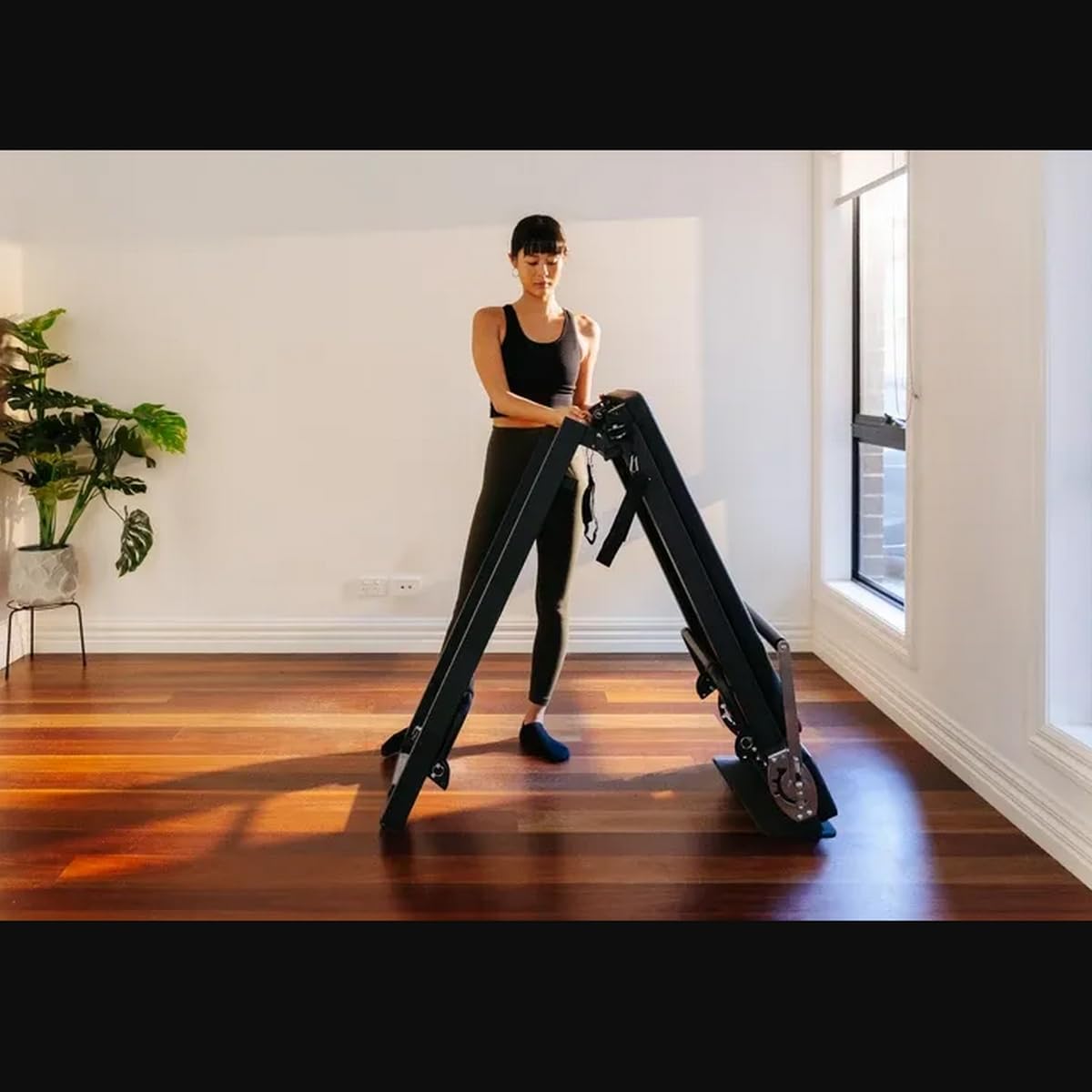 GORICA Reformer Macchina fitness allenamento casa pieghevole regolabile