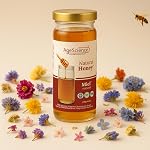 AgeScience Natural Honey, GMP Certified, Miel in Glass Jar - 300 Grams (10.6OZ)