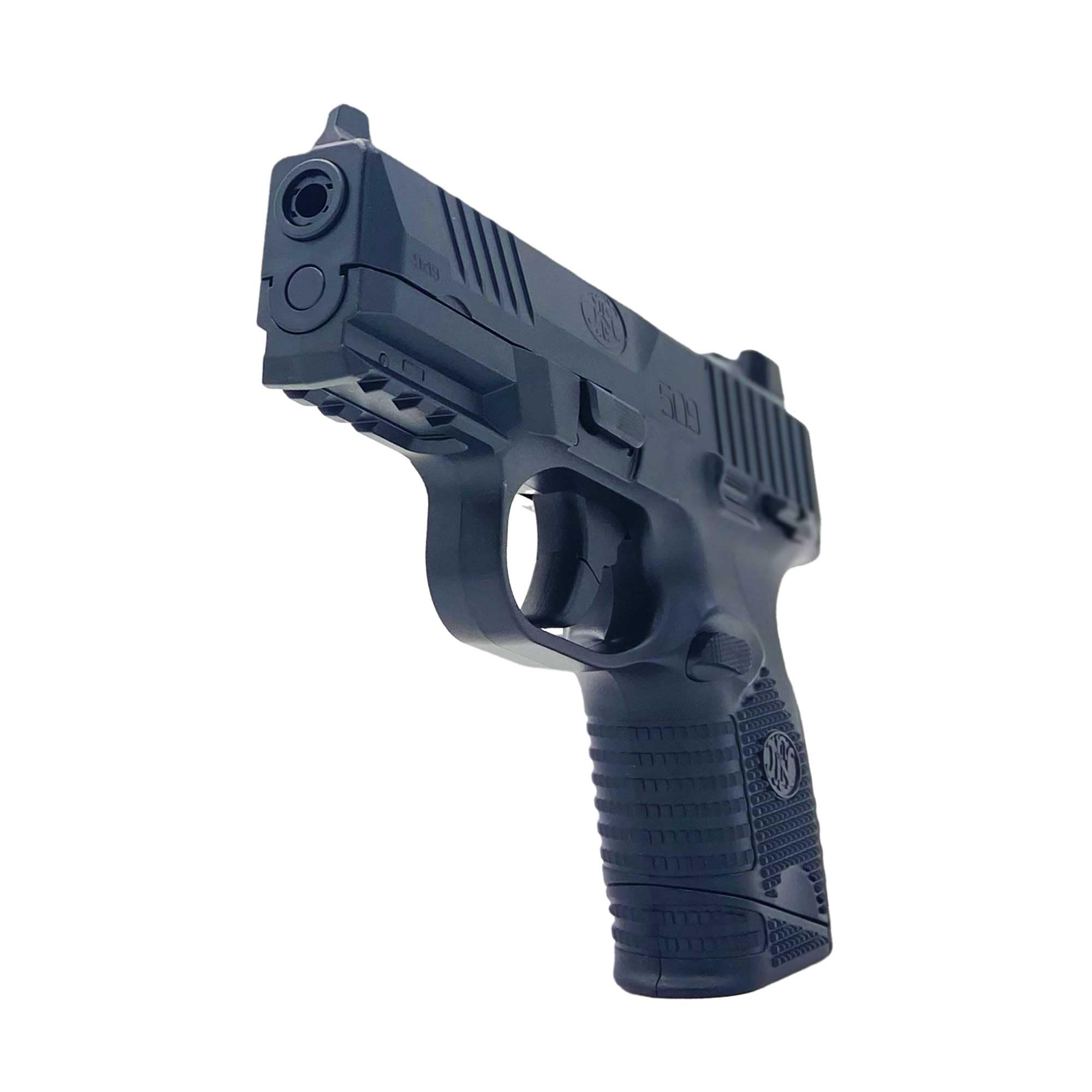 Confezione Pistola a Pallini Airsoft FN Herstal 509 Compact MRD Spring/Materiale: plastica ABS/Potenza 0,2 Joule/Fornita con Accessori