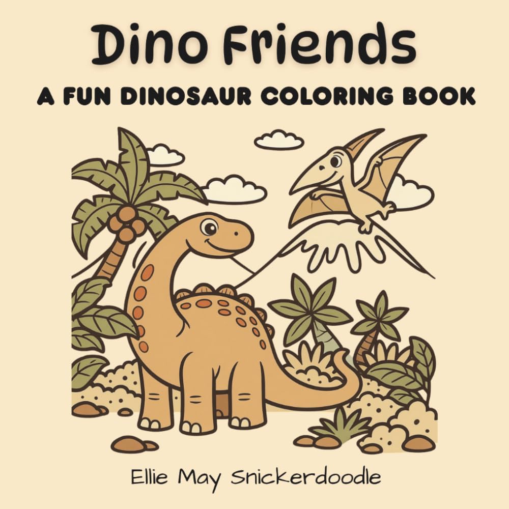 Dino Friends: A Fun Dinosaur Coloring Book