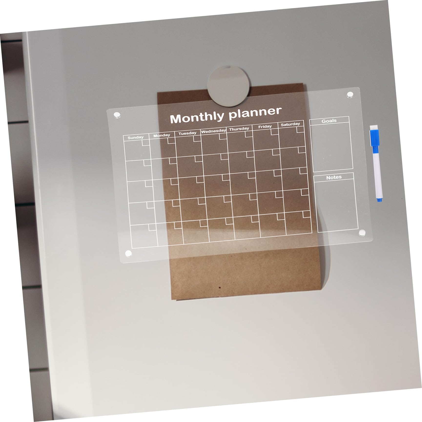 Acryl Kühlschrankkalender Monatsplaner Abwischbar mit Markern