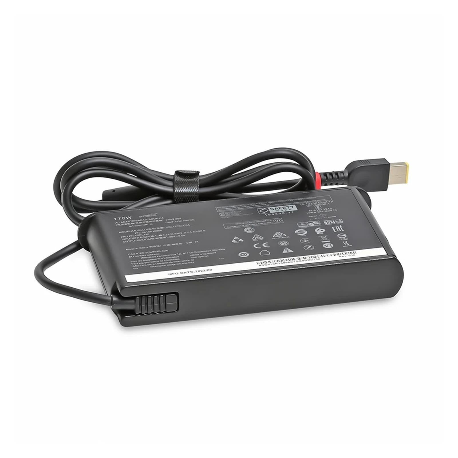 Cargador Adaptador De Corriente USB De 170W, 20V, 8,5A, Compatible con Lenovo, Compatible con Thinkpad, P1 P50 P51 P52 P53 P70 P73 W540 W541 T540P Yoga 15 45N0487(and EU Plug)