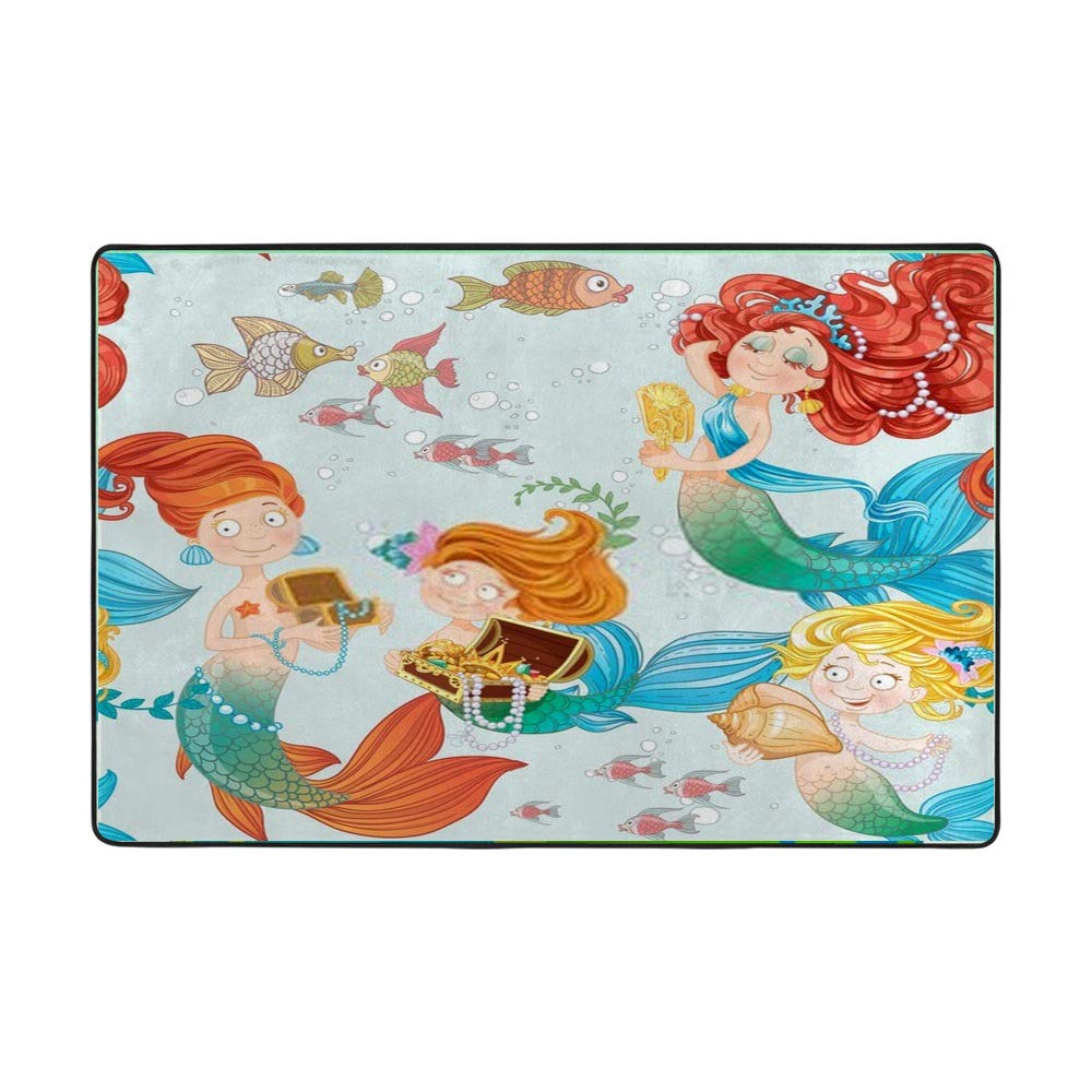 Tapis de salon moderne sirène CHEHONG grand format pour sublimer votre terrasse et salle à manger