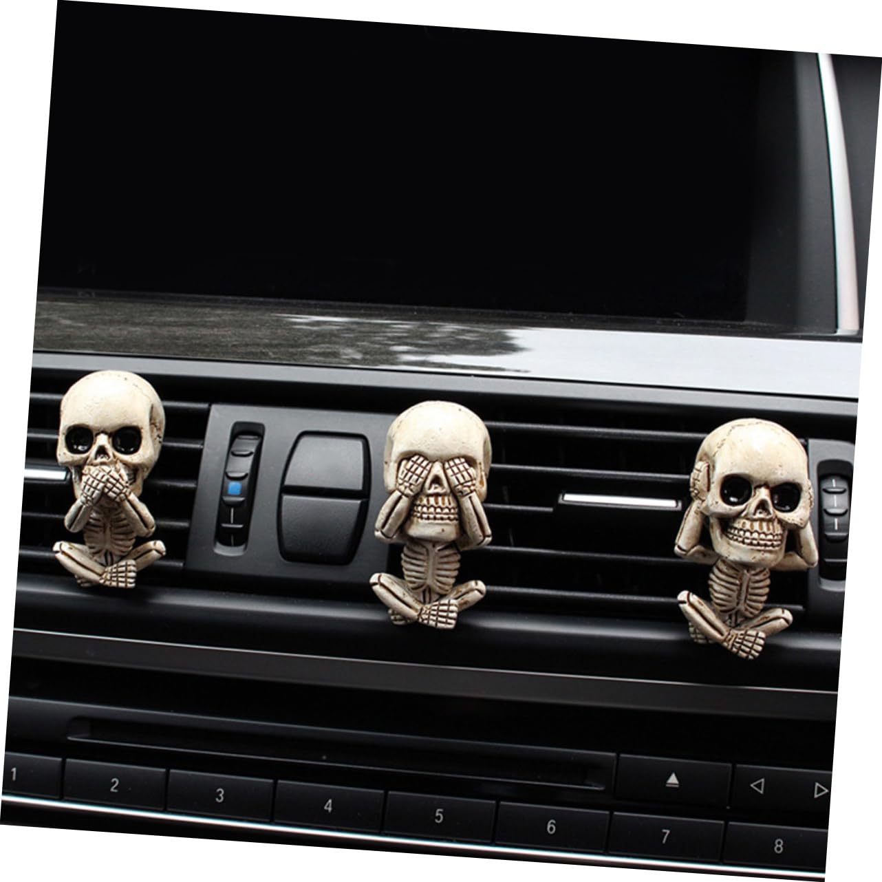 iplusmile 12pezzi Clip Per Bocchetta Auto Forma Di Teschio Accessori Decorativi Per Auto Femminili Profumatori e Decorazioni Per Interni