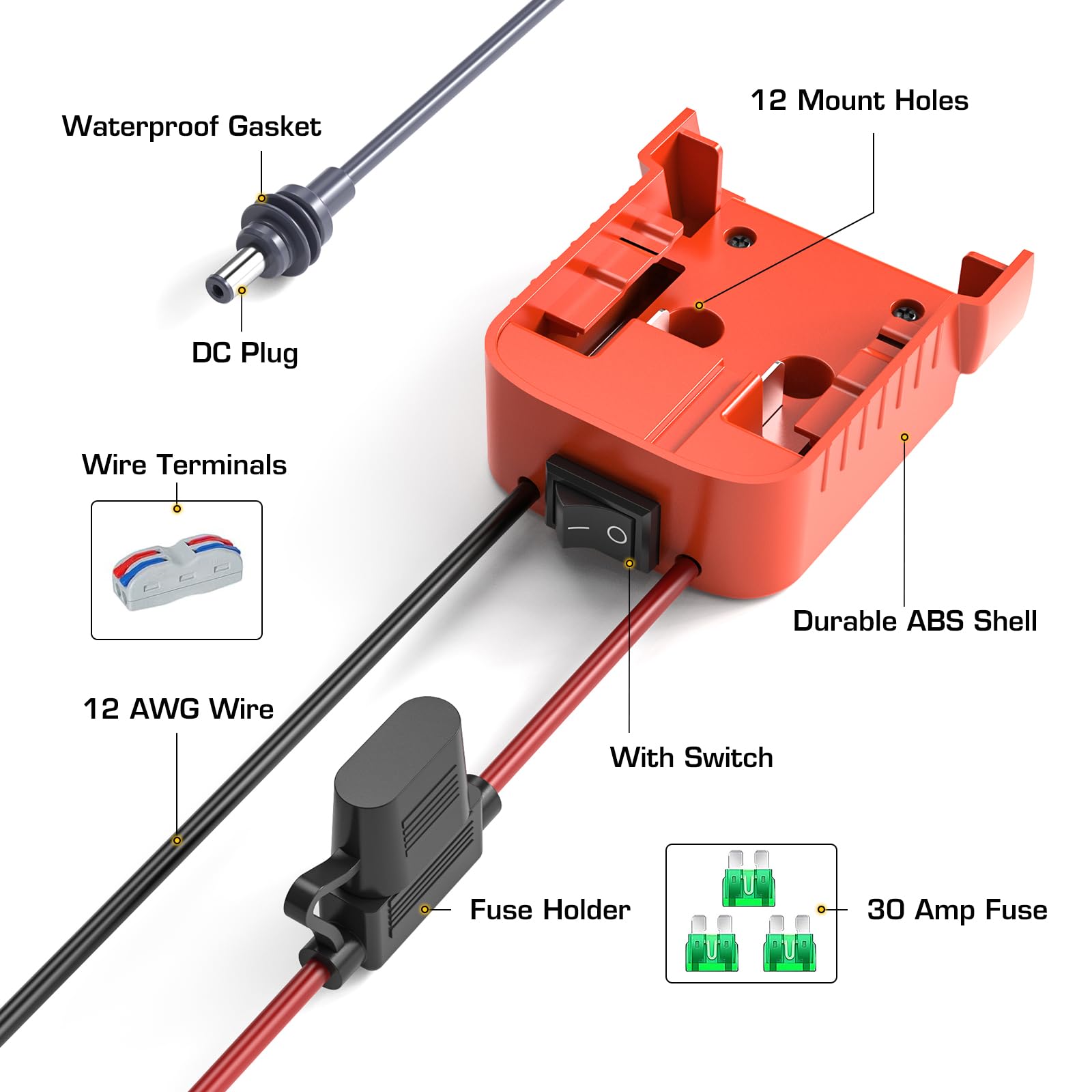 Starlink - Mini adattatore di alimentazione Starlink per batteria Milwaukee con cavo DC 2 m/6,5 ft Starlink