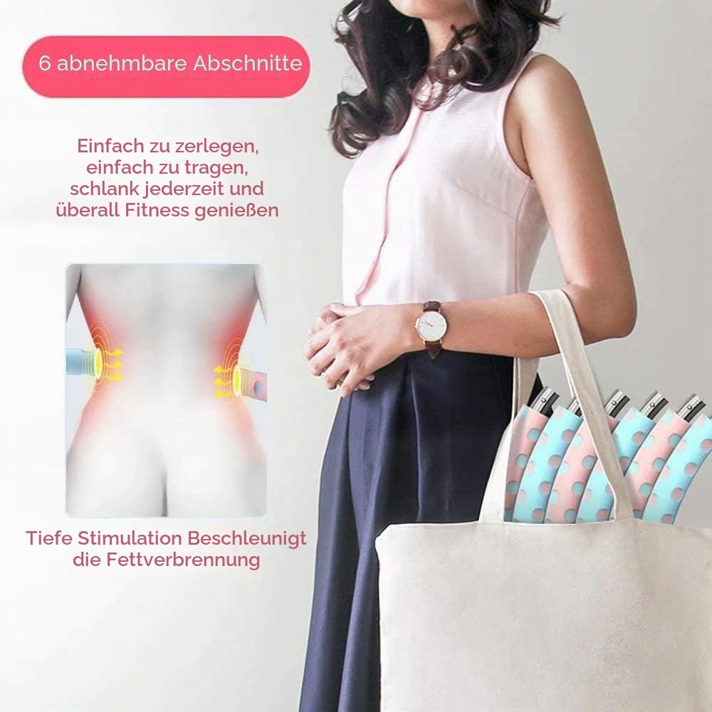 Hula Hoop Reifen Erwachsene, 1-5kg Gewichteter Hula Hoop Reifen Rostfreier Stahl Fitness Hoola Hoop Reifen 6 Segmente Abnehmbarer Geeignet Für Fitness/Bauchformung