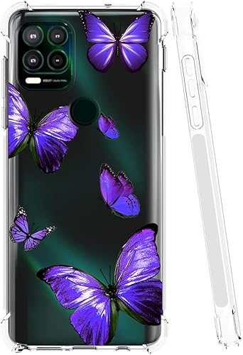 Miniatura 2 de Funda para Moto G Stylus 5G 2021, Motorola XT2131DL Funda transparente para niñas y mujeres, TPU suave a prueba de golpes, funda protectora
