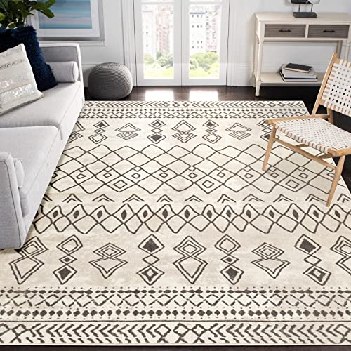 Alfombras de pasillo 150x210cm beige de microfibra lavable suave 2