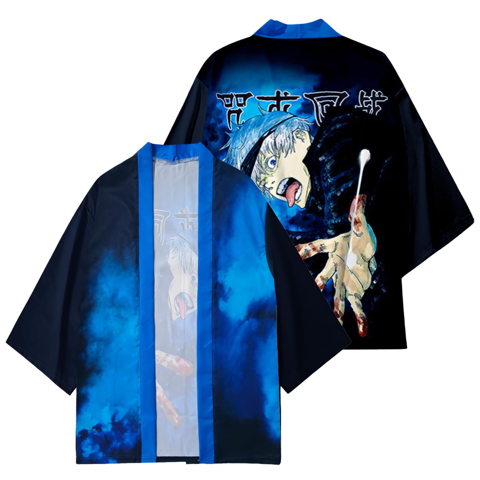 MeYuxg JJK Anime Costume, Cosplay Anime JJK, Kimono Cosplay Cape for Carnival, Halloween, Comic Convention and Photo Shoots, L