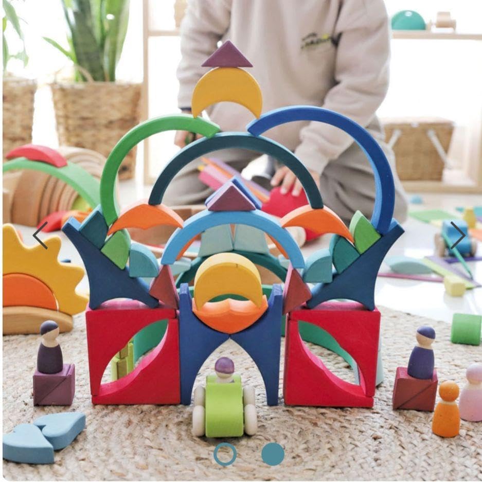 グリムス 積み木 バウシュピール レーゲンボーゲンランド デ