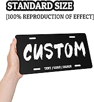 Vista 2 de Matrículas personalizadas, placas decorativas, diseña tu placa frontal personalizada con texto de imagen, placas de matrícula personalizadas