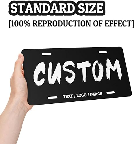 Miniatura 2 de Matrículas personalizadas, placas decorativas, diseña tu placa frontal personalizada con texto de imagen, placas de matrícula personalizadas