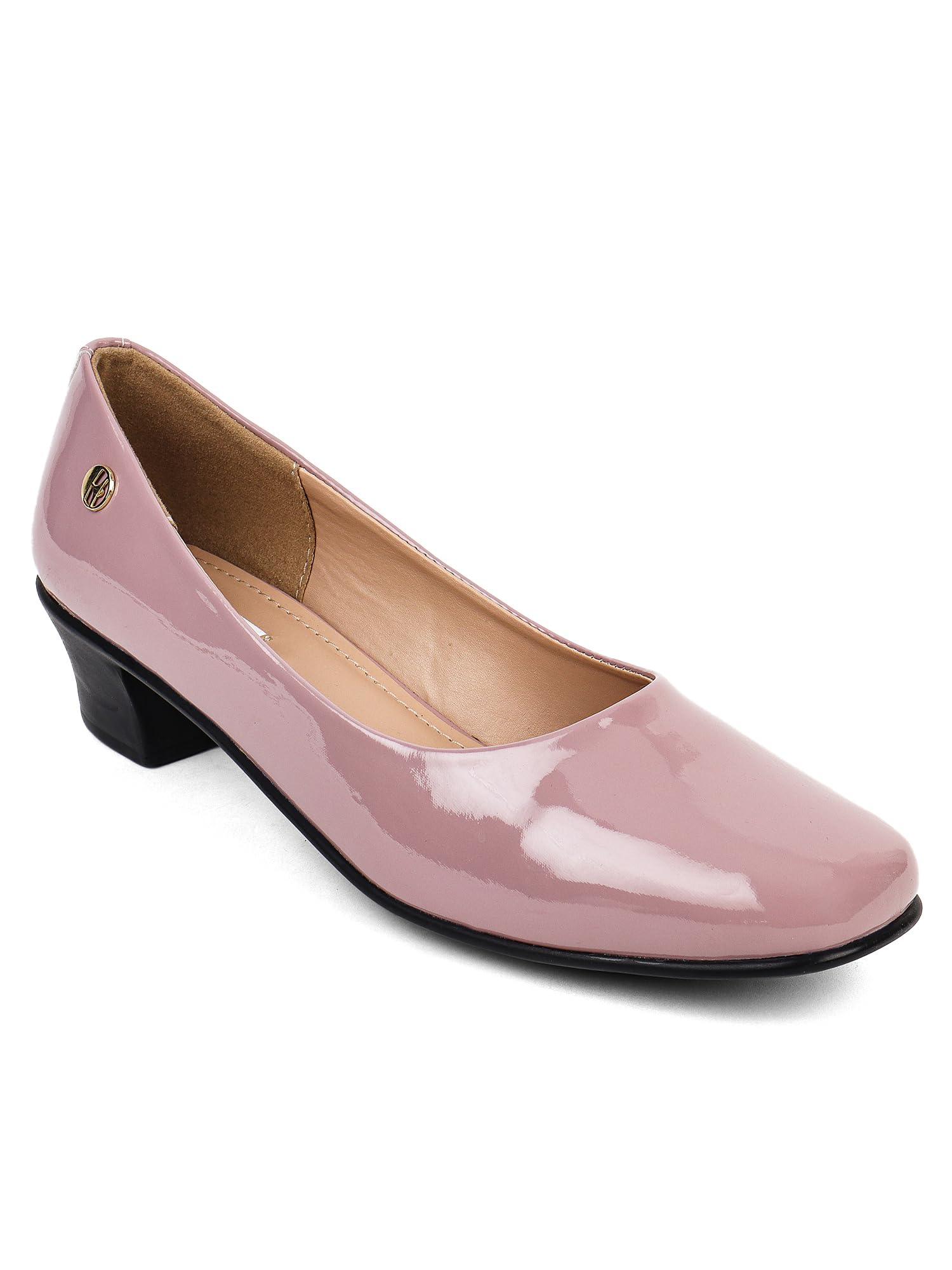 Women Elegant Patent Block Heel Pumps-image-43