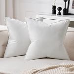 MIULEE Pack of 2 Decorative Velvet Throw Pillow Cover Soft Navy Blue Pillow Cover Soild Square Cushion Case for Sofa Bedroom Car 18x 18 Inch 45x 45cm