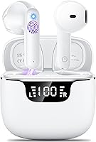 Godyse G11Pro Wireless Earbuds Bluetooth 5.4, 42H Playtime, 4 ENC Mics, HiFi Bass, IPX6 Waterproof, LED Display for iOS Android