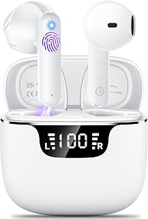 Godyse G11Pro Wireless Earbuds Bluetooth 5.4, 42H Playtime, 4 ENC Mics, HiFi Bass, IPX6 Waterproof, LED Display for iOS Android