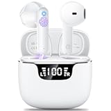 Wireless Earbuds&comma; Bluetooth 5&period;4 Headphones with 42H Ultralight Ear Buds&comma;Bluetooth Earbuds with 4 ENC Noise Cancelling Mics&comma; HiFi Deep Bass Dual LED Display USB-C&comma; Waterproof Earphones for Android iOS