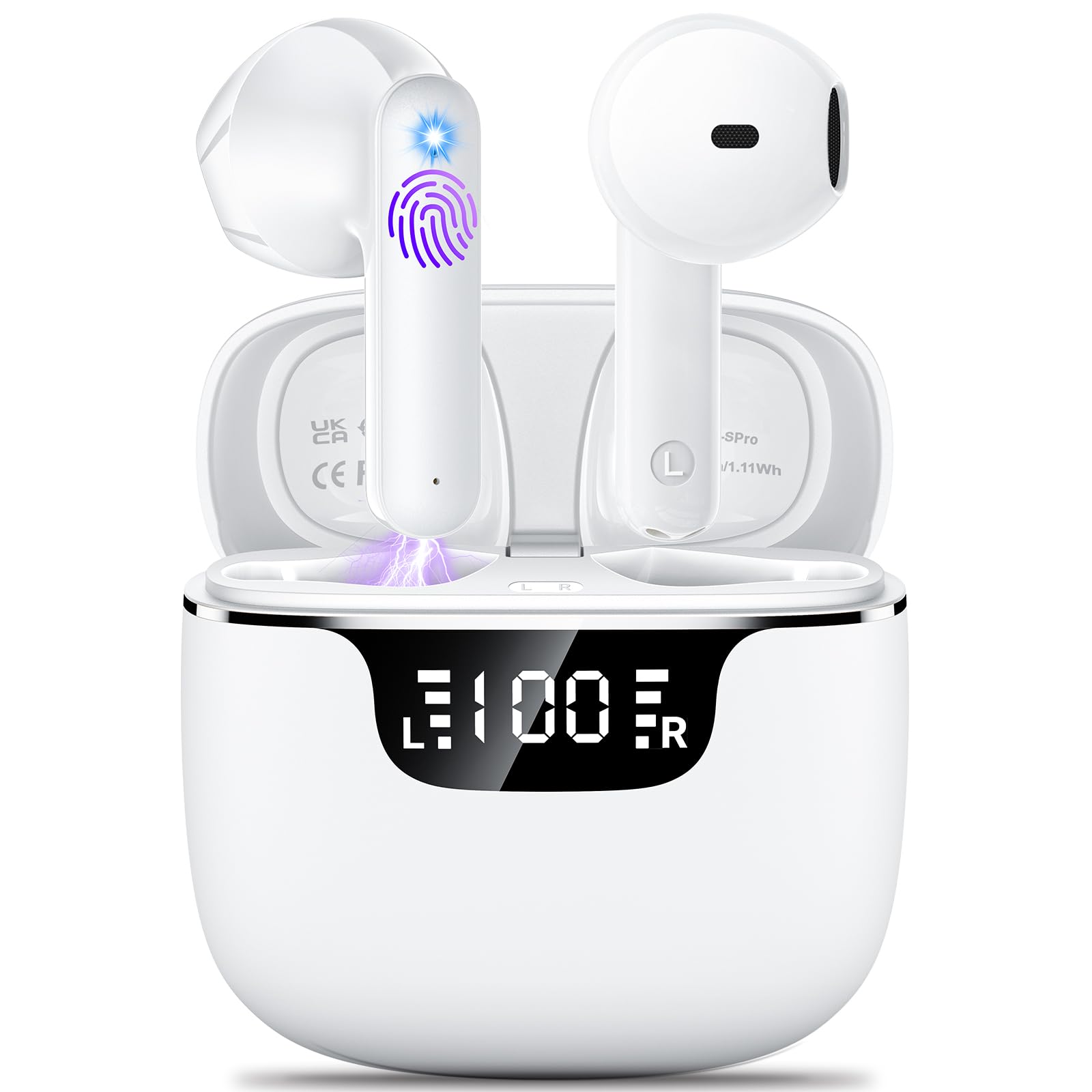 Wireless Earbuds, Bluetooth 5.4 Headphones with 42H Ultralight Ea…