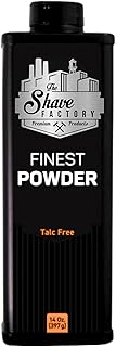 the shave factory Barber Best After Haircut or Shave Powder, White, Neutral, Classic Deodorizing Powder for Men, Protects Against Sweat and Body Odor 14 oz. 397 gr.