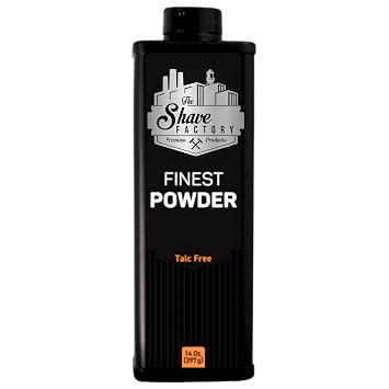 the shave factory Barber Best After Haircut or Shave Powder, White, Neutral, Classic Deodorizing Powder for Men, Protects Against Sweat and Body Odor 14 oz. 397 gr.