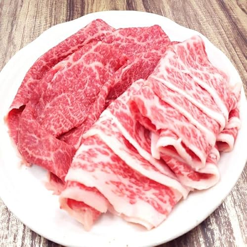 【但馬牛】赤身肩肉・カルビ食べ比べすき焼き・しゃぶしゃぶ用430g(肩肉・カルビ各215g)【黒毛和牛 神戸牛 ギフト 内祝 御祝 お返し お年賀 おうち土産 入学祝い 卒業祝い 合格祝い 入社お祝い 母の日 父の日 おせち お節 アソート ステーキ 焼