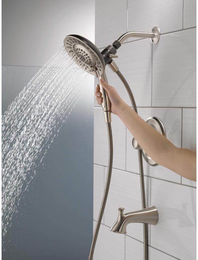 Delta 144938DC-SS-I20 Lahara In2ition 2-in-1 Single-Handle 5-Spray Tub and Shower Faucet in Brushed Nickel