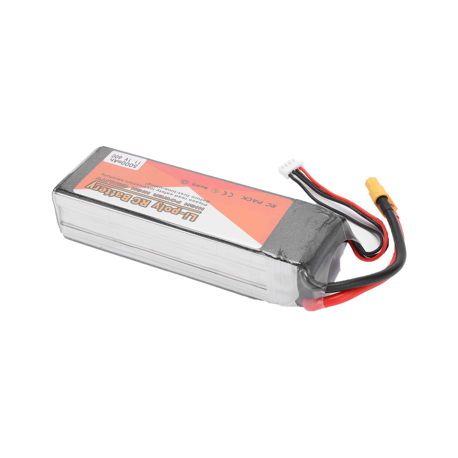 11,1 V 5000 MAh 60 C Lipo-Akku mit Hoher Kapazität für RC-Drohnen, Quadrocopter, Autos und Flugzeuge. XT60-Stecker, 485 G