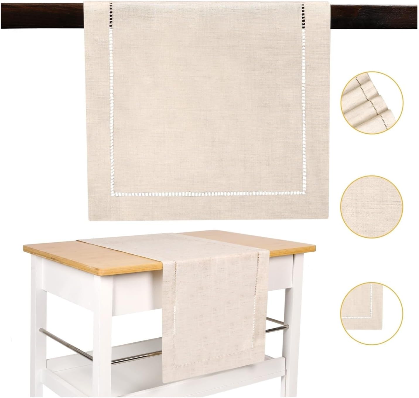 Table Runner for Home Decor Linen Table Runner Farmhouse 13 X 72 Inches Runners Decorative for Dining Wedding Party Holiday Home Decor(Light Gray)
