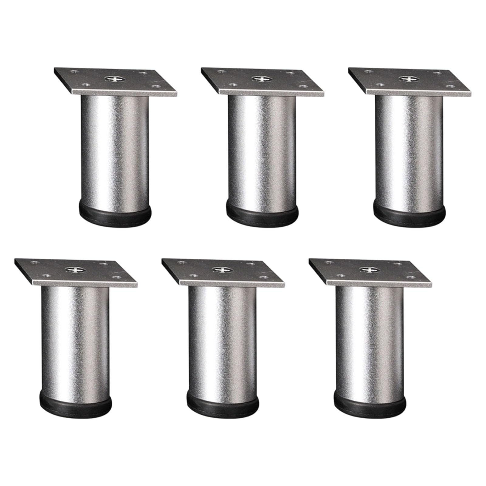 Elnwnnkc Silver 6Lots Aluminum Alloys Adjustable Furnitures Feet Modern Styles Bed Leg Elevator For Stable Height Furniture Legs