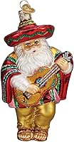 Vista 11 de Old World Christmas - Adorno de Santa tonto pequeño de vidrio soplado para árbol de Navidad, decoración festiva hecha a mano, colección de Santa
