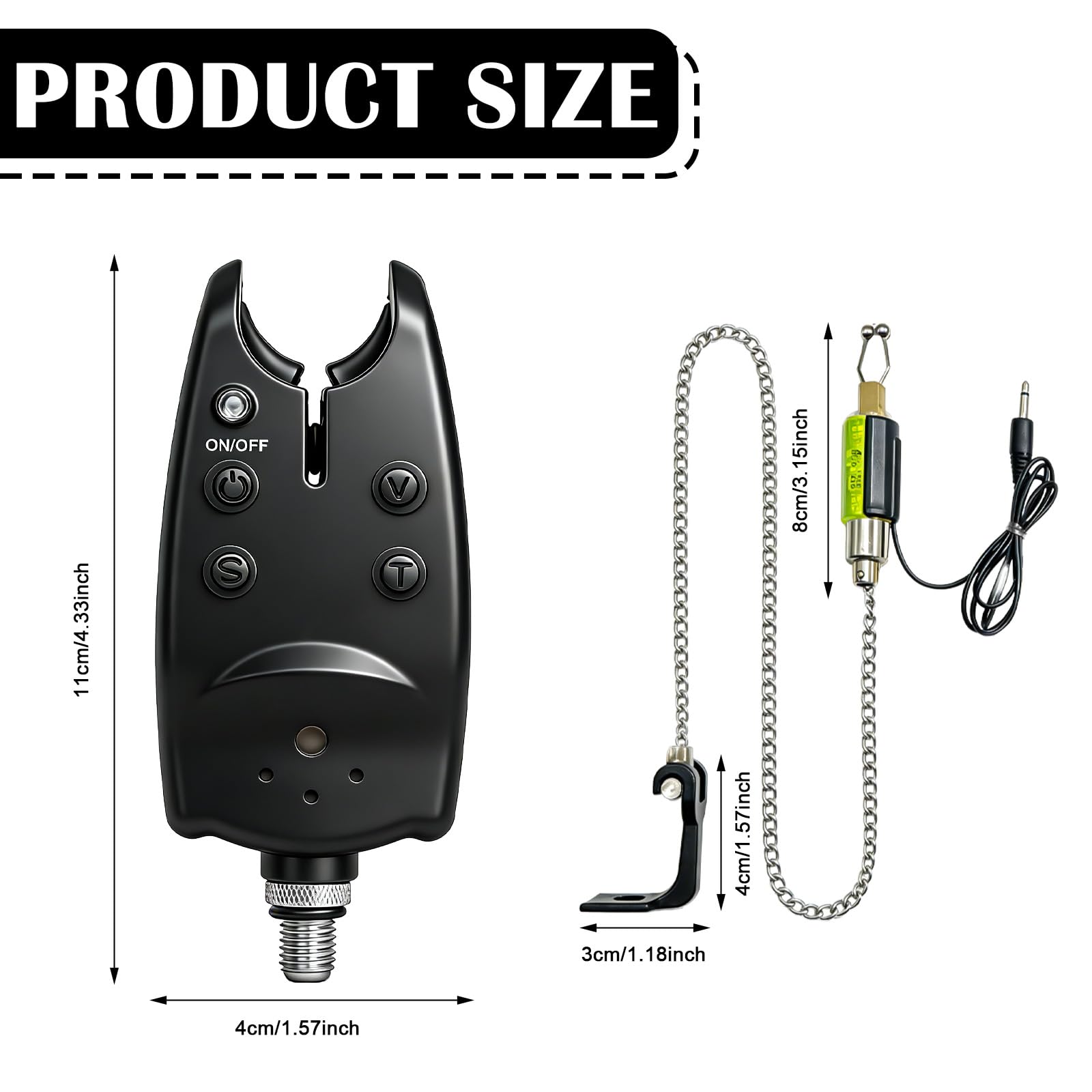 Set di 3 indicatori di abboccata senza fili per pesca alla carpa e LED Swinger, indicatori di allarme a LED, accessori da pesca, segnalatori di abboccata con radio, per pesca notturna e multicanna
