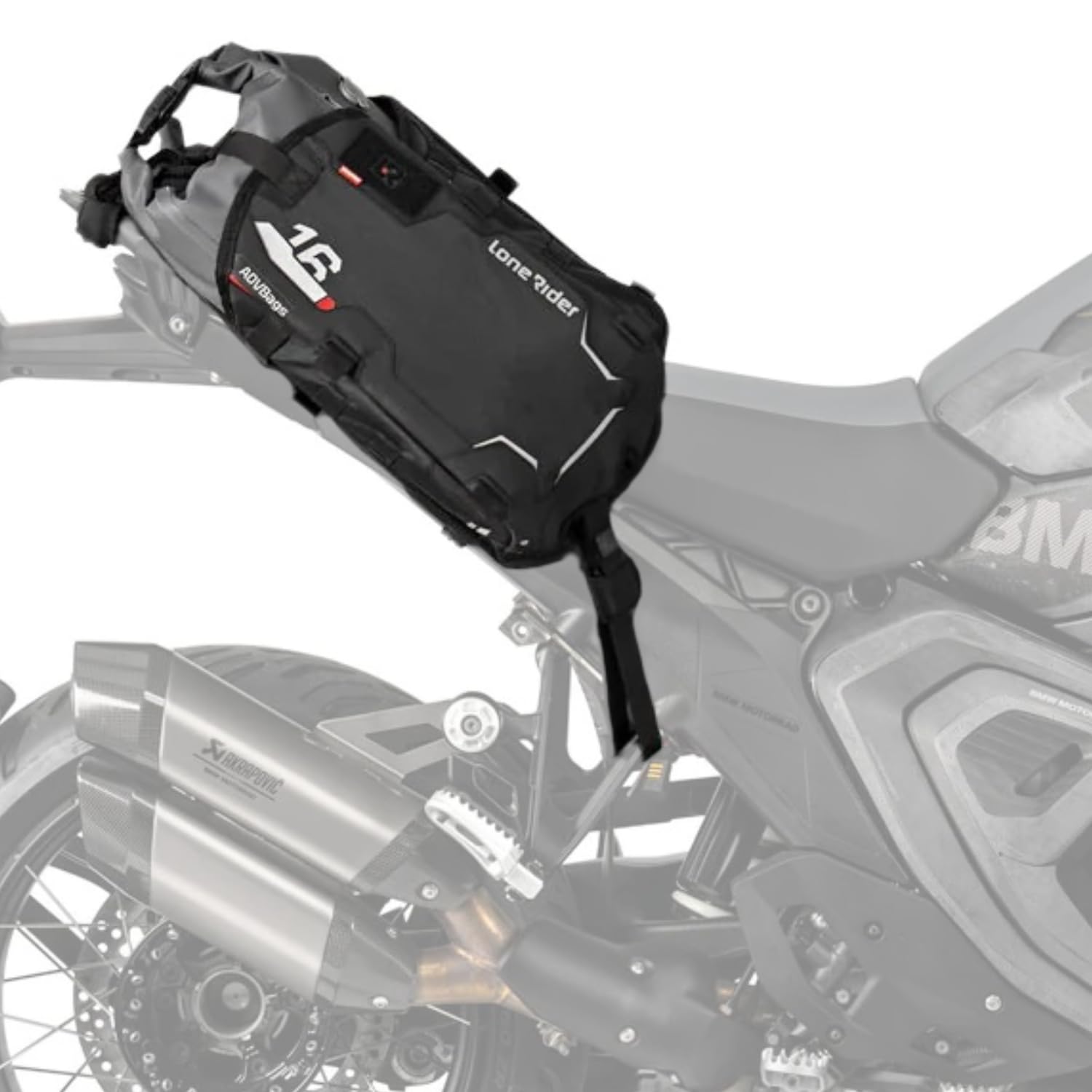 Lone Rider Borse Laterali Moto Senza Telaio 16L - per BMW | Borse 100% impermeabili/antipolvere: sacche roll-top, MOLLE & sgancio rapido. Adattabilità universale BMW & moto ADV.