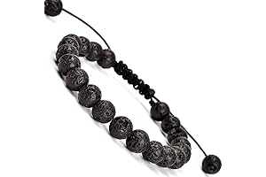 MASSIVE Natural Healing Power Lava Rock Crystal Healing Beads Unisex Bracelet